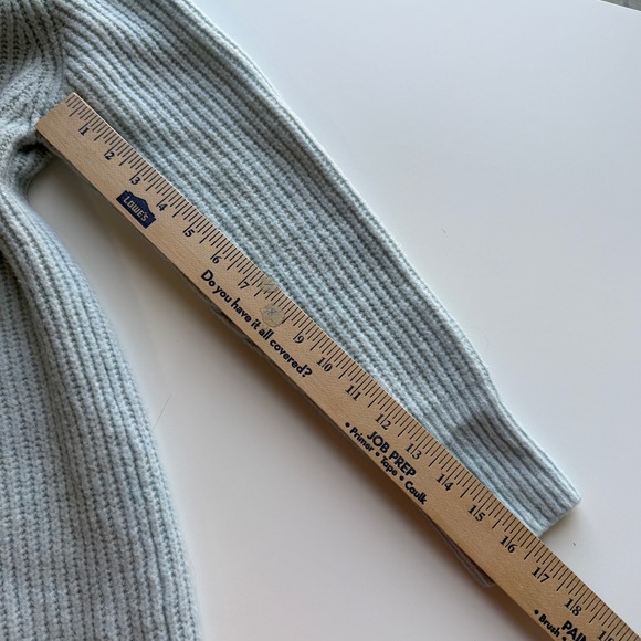 Lulu’s Light Blue Ribbed V Neck Sweater Dress Small - Picture 7 of 8